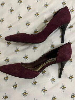 Ralph Lauren Velvet Burgundy Heels